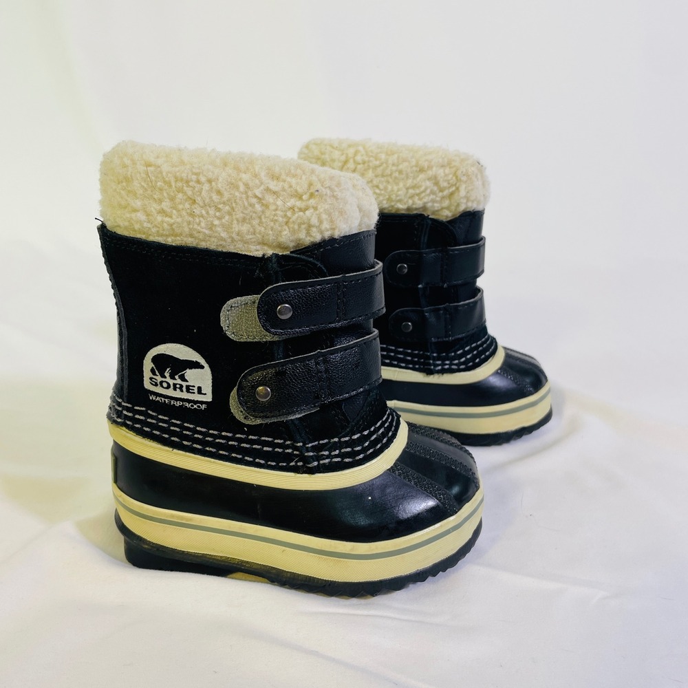 Sorel Yoot PAC Waterproof Boots Toddler 6 Fleece Lining Velcro Warm Winter